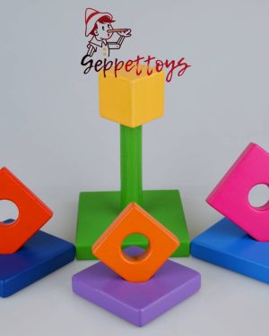 Ahşap Montessori Oyuncak Kule Maya Piramitleri