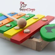 Geppettoys Oyuncak Ksilofon Kurbağa  Ahşap Müzik Aleti