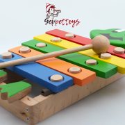 Geppettoys Oyuncak Ksilofon Kurbağa  Ahşap Müzik Aleti