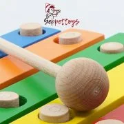 Geppettoys Oyuncak Ksilofon Kurbağa  Ahşap Müzik Aleti