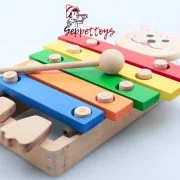 Geppettoys Oyuncak Ksilofon Kedi Ahşap Müzik Aleti