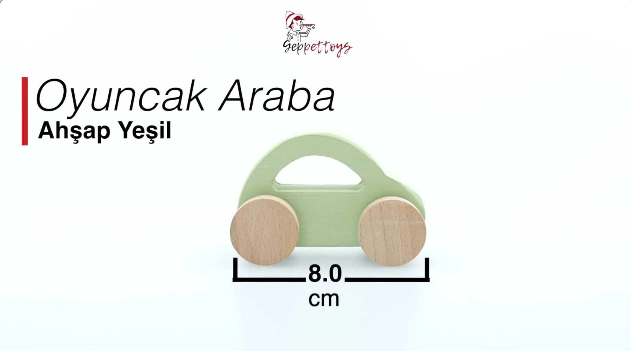 Geppettoys Oyuncak Araba Ahşap Renkli