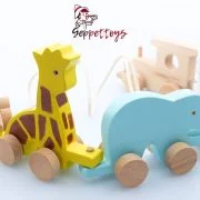 Geppettoys Sirk Treni Ahşap Oyuncak Tren