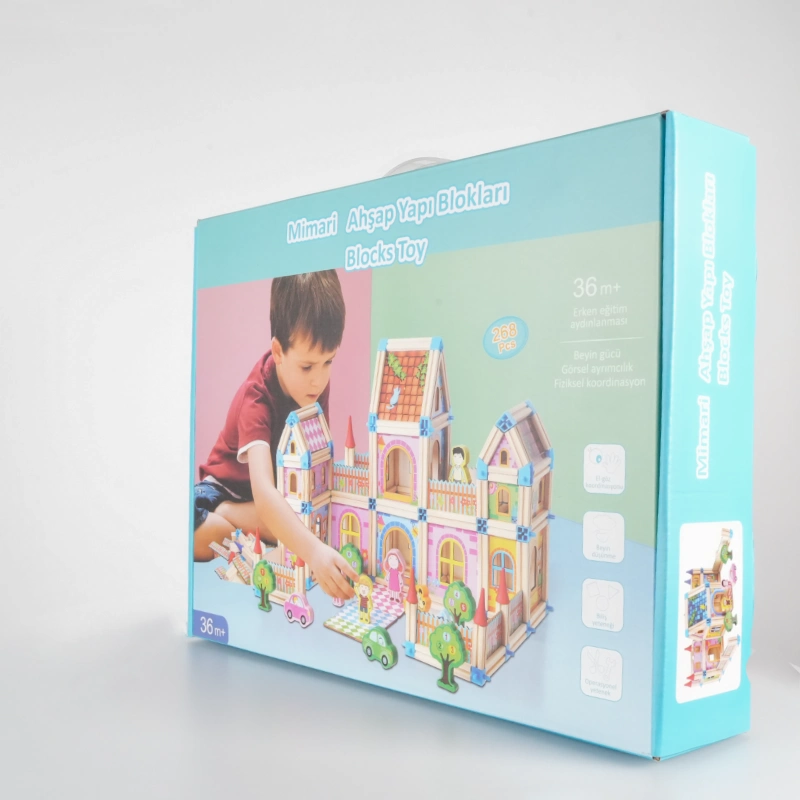 Geppettoys Ahşap 268 Parça Mimari Yapı Blokları