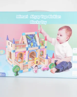 Geppettoys Ahşap 128 Parça Mimari Yapı Blokları