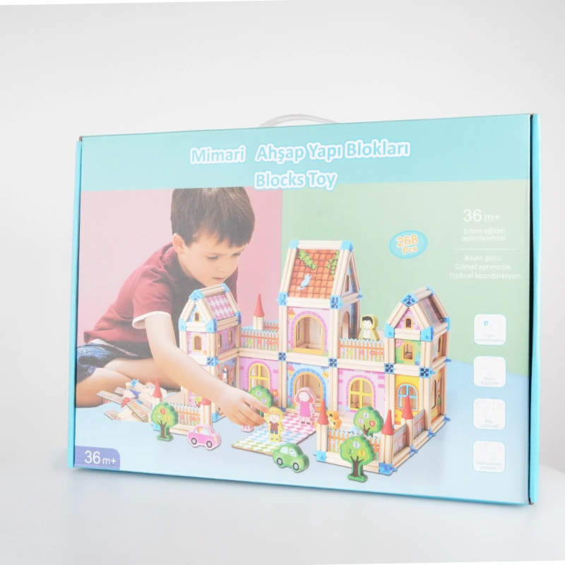 Geppettoys Ahşap 268 Parça Mimari Yapı Blokları