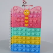 Kelebek Tasarımlı Pop-it Stres Giderici Spiralli Defter