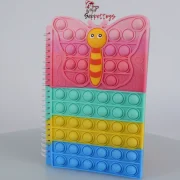 Kelebek Tasarımlı Pop-it Stres Giderici Spiralli Defter