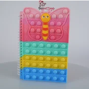 Kelebek Tasarımlı Pop-it Stres Giderici Spiralli Defter